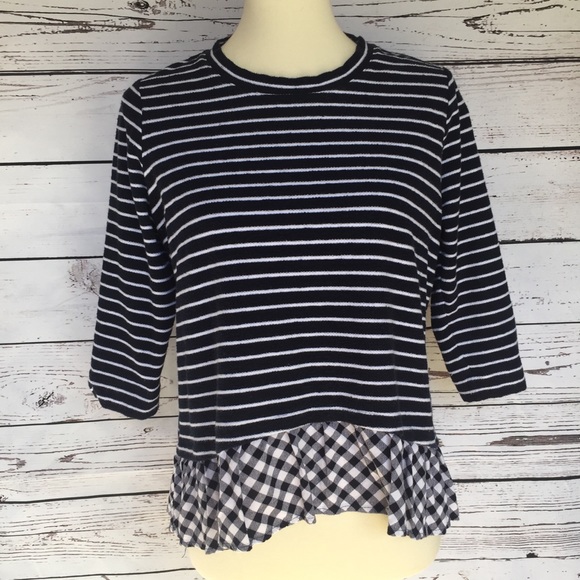 Crown&Ivy Tops - 5️⃣for 2️⃣5️⃣Crown Ivy Stripe Top Blouse Sz PM